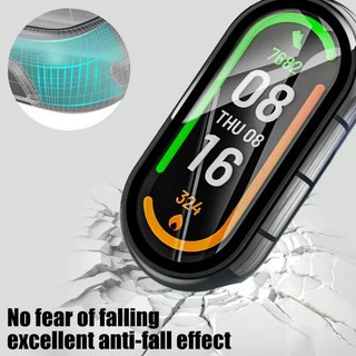 Kính Cường Lực + Vỏ Cho Xiaomi Band 10 Matte Cứng PC Ốp Lưng Bảo Vệ Màn Hình Cho Xiaomi Band 9 8 Vỏ Đồng Hồ Thông Minh Phụ Kiện