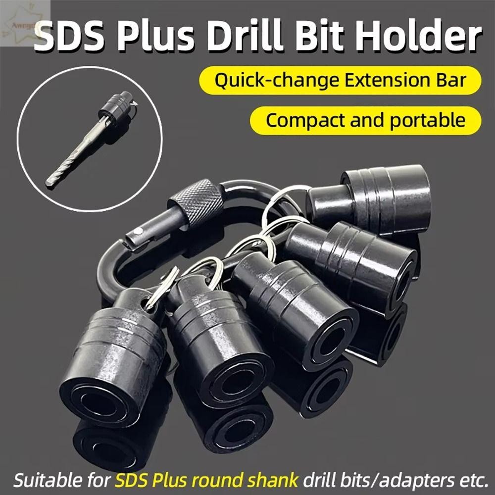 AWNGD 1 Móc khóa chuyển đổi chuôi SDS, Dễ dàng thay đổi Giá đỡ mũi khoan SDS Plus cầm tay, Bộ chuyển đổi ổ cắm thanh mở rộng di động bền bỉ cho máy khoan mở rộng