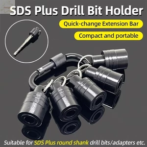 AWNGD 1 Móc khóa chuyển đổi chuôi SDS, Dễ dàng thay đổi Giá đỡ mũi khoan SDS Plus cầm tay, Bộ chuyển đổi ổ cắm thanh mở rộng di động bền bỉ cho máy khoan mở rộng