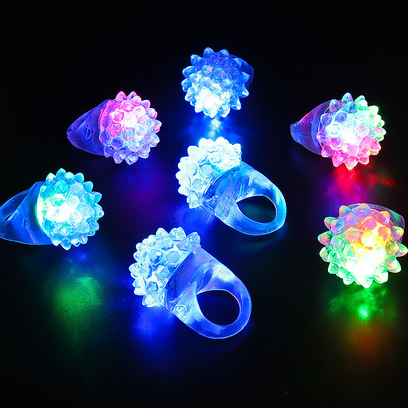 ✨Dạ Quang Vòng Dâu LED Cao Su Mềm Ngón Tay Ánh Sáng Bán Chạy Nhất Sản Phẩm Nóng Vòng Đồ Chơi 25.7.16