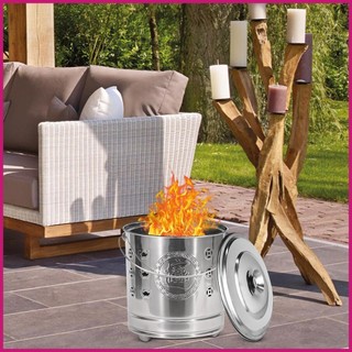 Đốt Thùng Cho Bên Ngoài Đốt Giấy Xô Nắp Inox Có Móc Lửa Và Lót An Toàn Di Động Cho shopidaevn