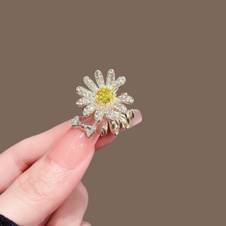 MAUROPOLI [Sẵn Sàng] Kẹp Hoa Cúc Kim Cương Giả Sang Trọng Ánh Sáng Cao Cấp Nữ Đầu Lưng Thời Trang Kẹp Tóc Nửa Tie Phong Cách Mới Đầu Kẹp Tóc Phù Hợp