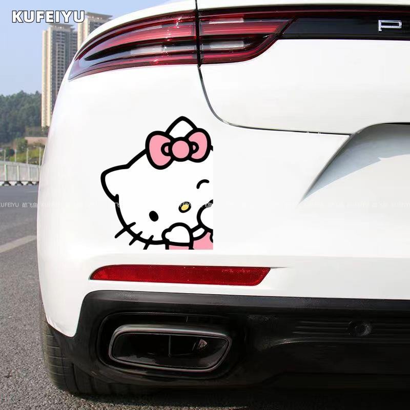 Miếng Dán Xe Dễ Thương hellokitty Sáng Tạo Hoạt Hình Dán Xe Ô Tô Xe Máy Điện Trang Trí Thân Xe Miếng Dán Chống Thấm Nước