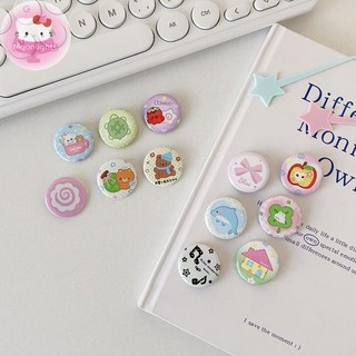 Moonlights 6 Cái Hoạt Hình Dễ Thương Hoạt Hình Nút Huy Hiệu Retro Bé Gái Trẻ Em Ba Lô Túi Đựng Bút Chì DIY Trang Trí Trâm Pin Phụ Kiện EN