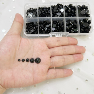 【COD】Set mắt thú đen dán thủ công trang trí thú bông, thú len, mô hình, đồ DIY – số lượng 1000/760/500