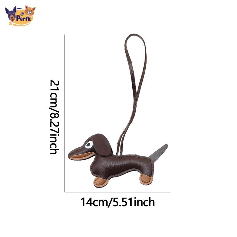 Dachshund Móc Khóa Xe Chìa Khóa Quà Tặng Hoạt Hình Móc Khóa Cho Tote Ví Ba Lô