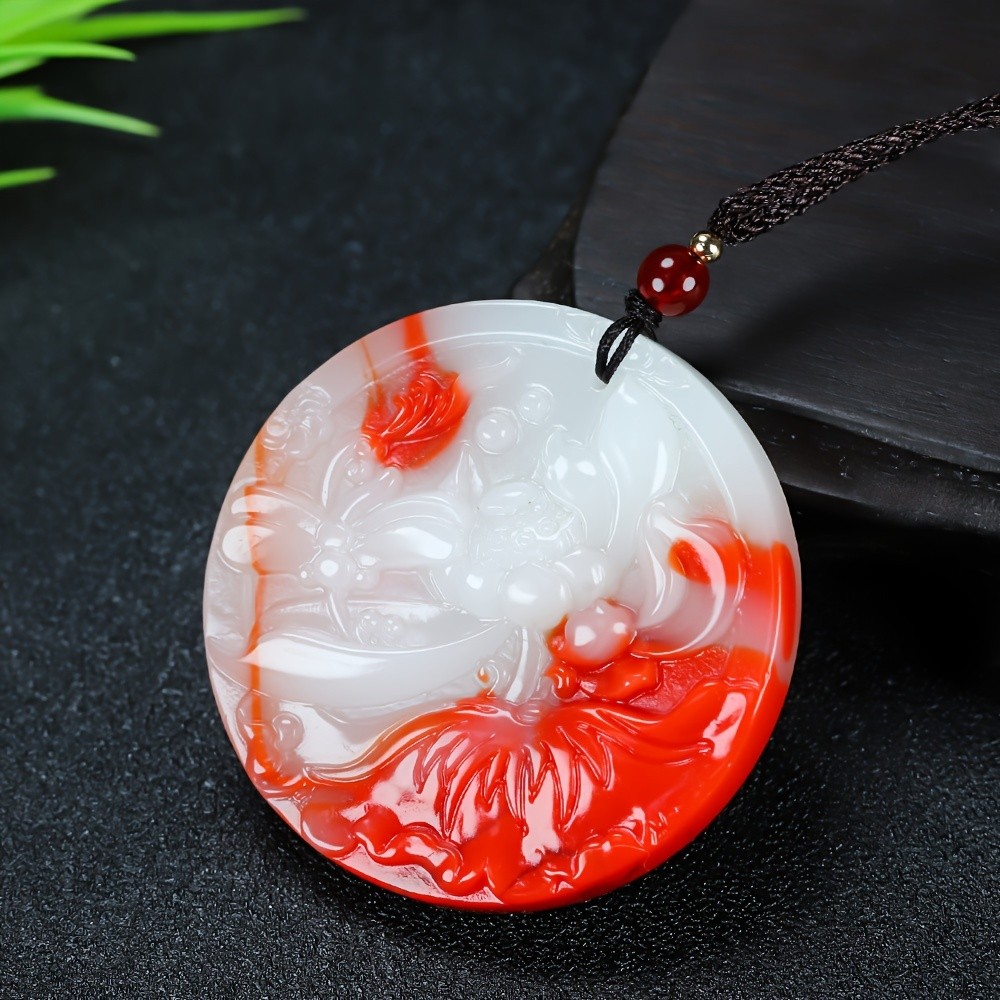 Mặt dây chuyền cặp đôi hoa sen và ánh trăng, phù hợp làm quà tặng cho nam và nữ