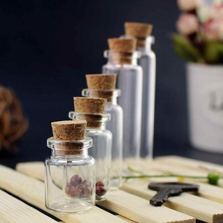 Chai Thủy Tinh Mini Có Nút Chặn Nút Chai Trong Suốt Lọ Trang Trí Đám Cưới MỚI Nhiều kích cỡ khác nhau - FE123