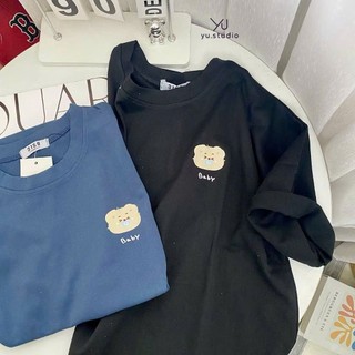 Áo phông mẫu mới form rộng tay lỡ unisex-in ngực chữ BA gấu-