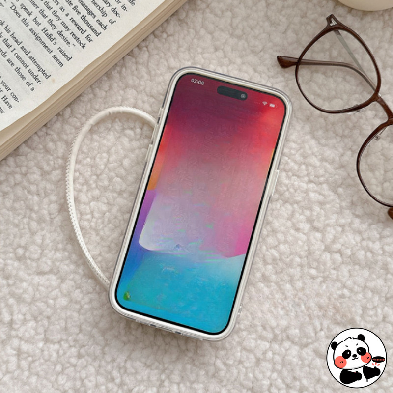 Ốp Điện Thoại 2 Trong 1 Có Dây Đeo Cho Redmi Turbo 4 Pro 3 A4 A3 Pro 5G 4G Vỏ Mềm Trong Suốt Dễ Thương Chống Rơi