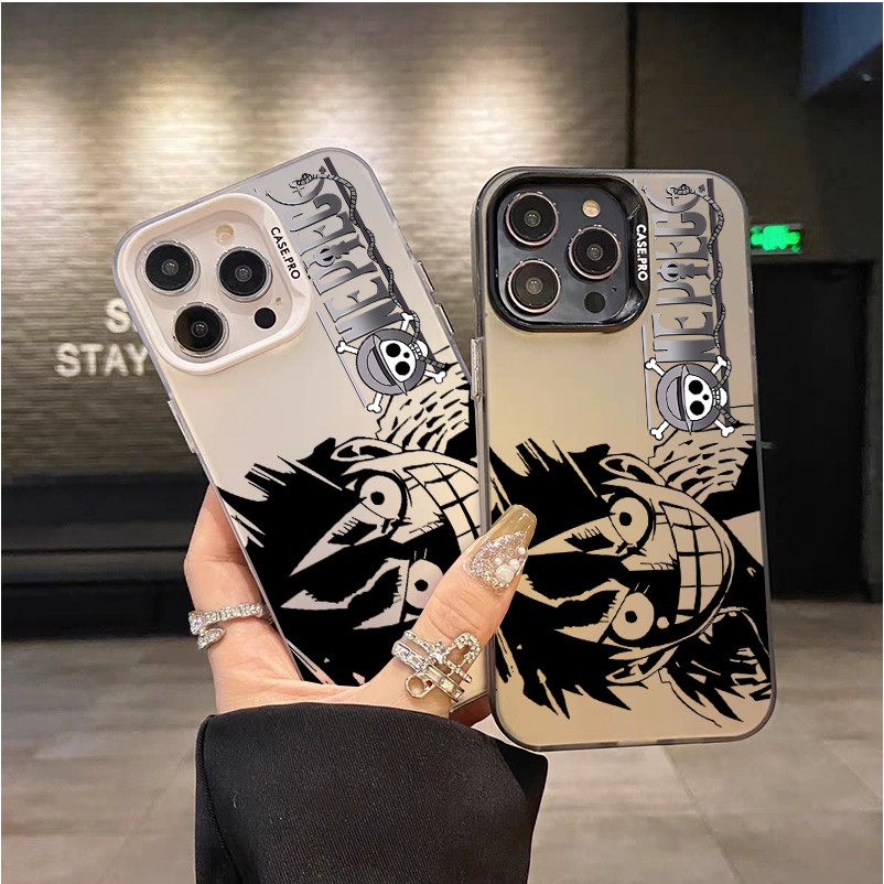 Gear 5 Nika Luffy Anime One Piece Ốp Lưng Cho Samsung Galaxy S25 Edge A17 A07 A56 A26 A36 A16 S24 FE S25 Plus Ultra Cellphone Case Thời Trang Laser IMD Matte Armor