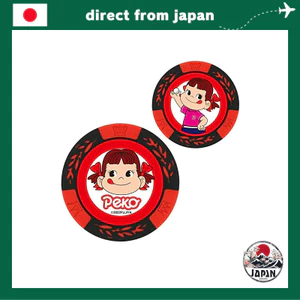 Hokushin Trading Peko-chan Golf Chip Marker MK0359 – Marker Golf Dạng Đồng Xu Hai Mặt, Màu Đỏ