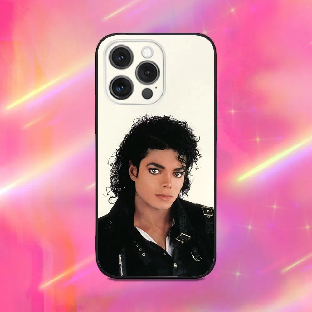 Ốp Điện Thoại TP-2 M-Michael J-Jacksons Cho iPhone 16, 17,14,13,12,11, Pro, Max, Plus, X, XS, XR, SE, 8,7, Mini, Ốp Lưng Silicon Mềm Màu Đen