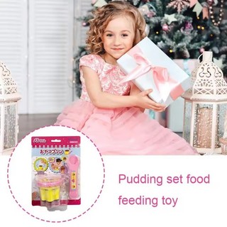 2025 Thực Phẩm Mới Pudding Đồ Chơi Cho Ăn Để Bàn Trang Trí Dễ Thương Thạch Hồng Dâu Bộ Bánh Pudding Đồ Trang Trí Mô Hình Cho Trẻ Em Bé Gái