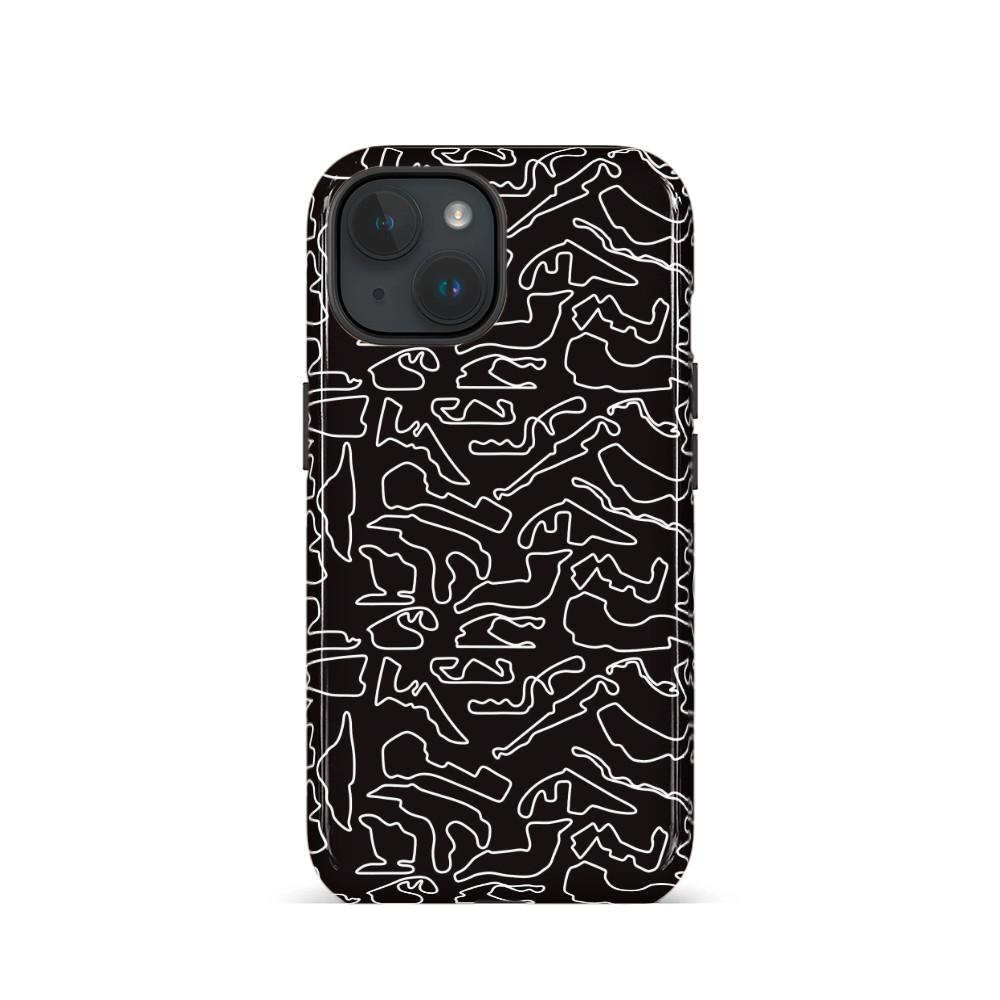 Ốp điện thoại F1 Racing Track cho iPhone 17 16 15ProMax 14Pro 13 12 13mini Samsung S24 S22 S25 2in1 ốp lưng cứng bóng