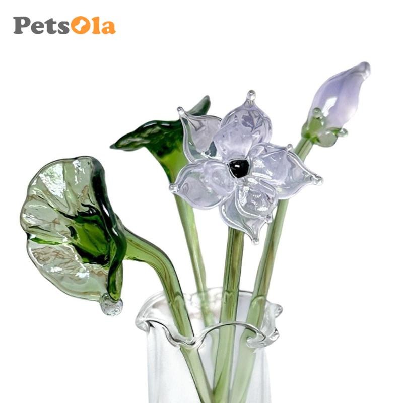 Bó hoa thủy tinh có bình hoa, Các bức tượng sưu tập, Quà tặng bó hoa đáng yêu, Hoa nhân tạo cho nữ Kỷ niệm Ngày của Mẹ