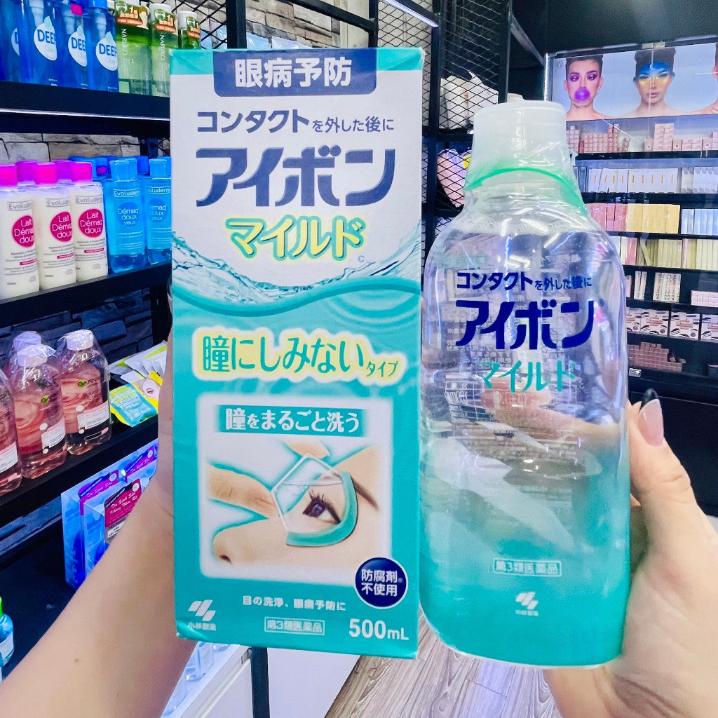 Nước rửa mắt Eyebon W Vitamin Kobayashi Nhật Bản 500ml; giúp làm sạch mắt; bổ sưng vitamin cho mắt