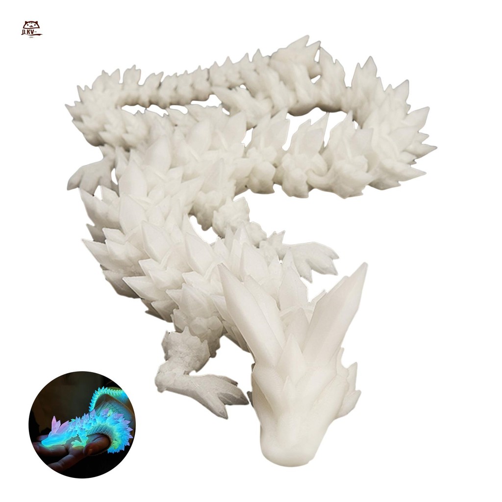 In 3D Hình Rồng Đồ Chơi Mô Phỏng Dạ Quang Mô Hình Thu Nhỏ Cho Phòng Khách Trang Trí Máy Tính Để Bàn