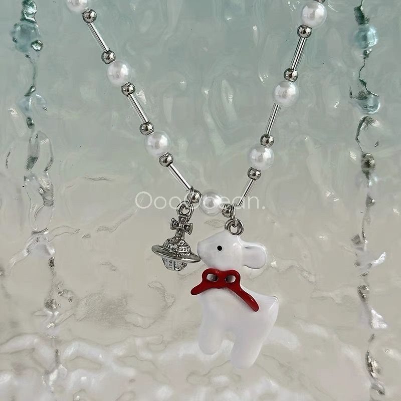 Vòng cổ ngọc trai hươu dễ thương ngọt ngào