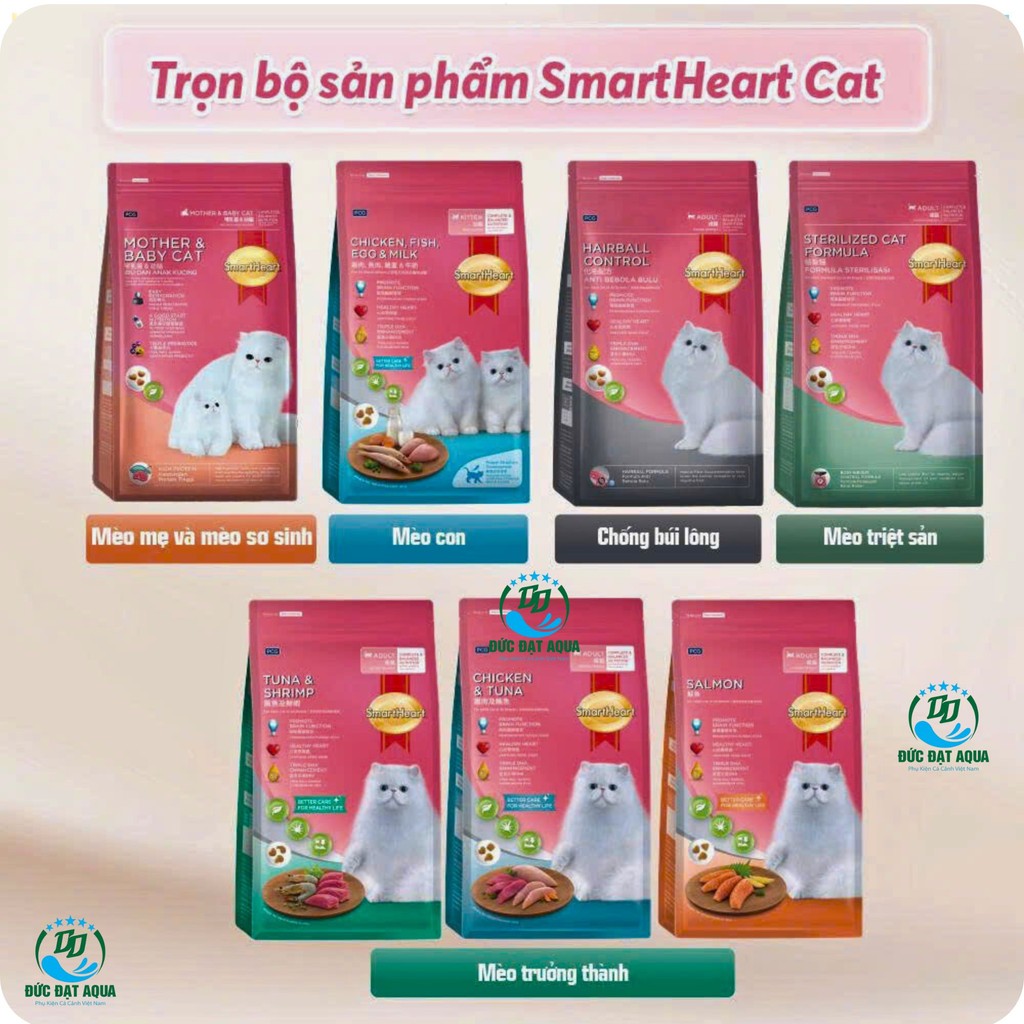 Thức ăn cho mèo TRƯỞNG THÀNH Smartheart Cat - gói 1,2kg - hạt cho mèo CHÍNH HÃNG siêu ngon 4