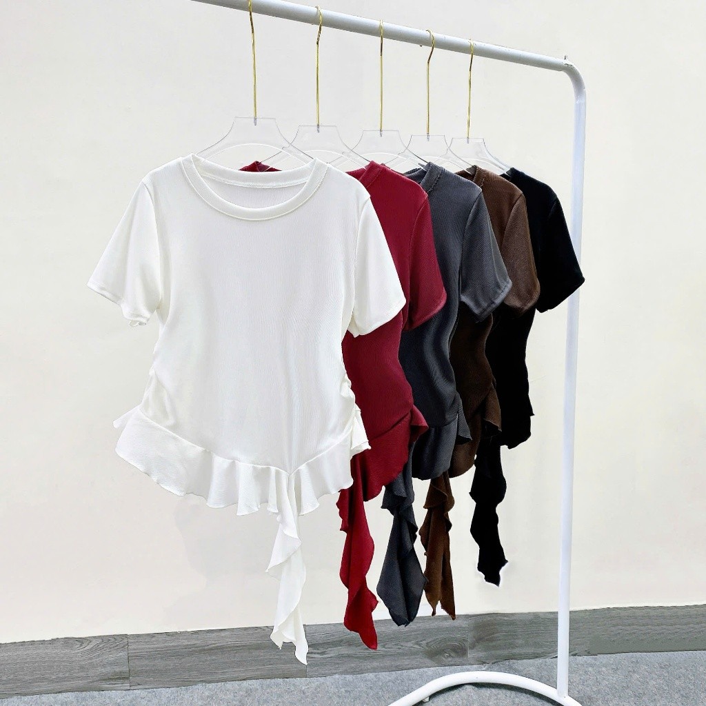 Áo Thun Bigsize Nữ Phối Bèo Lệch Phom Rộng  – Che Dáng Đẹp,Mặc Là Xinh A286