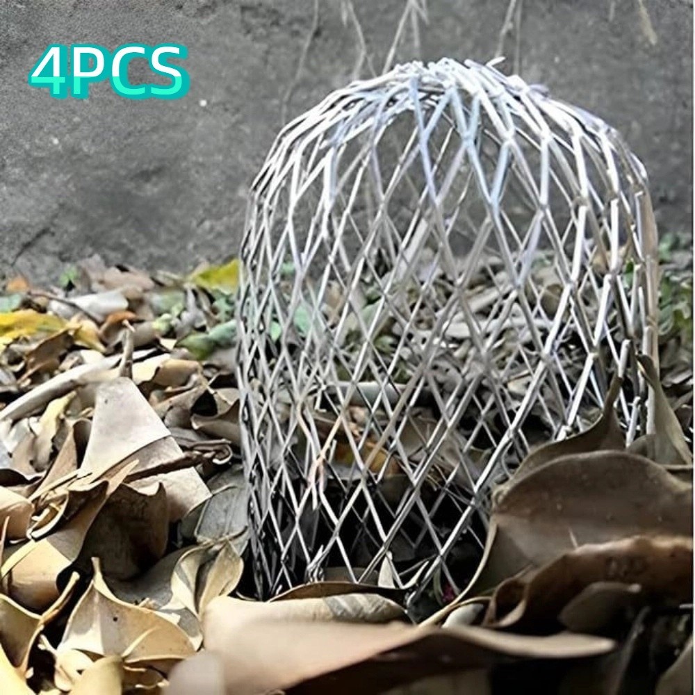 DELMER 4 Bộ lọc chống tắc, Bộ lọc máng xối lưới màn hình có thể gập lại, Bộ lọc thoát nước sàn bằng nhôm mở rộng màu bạc chống gỉ hiệu quả Bảo vệ mái nhà