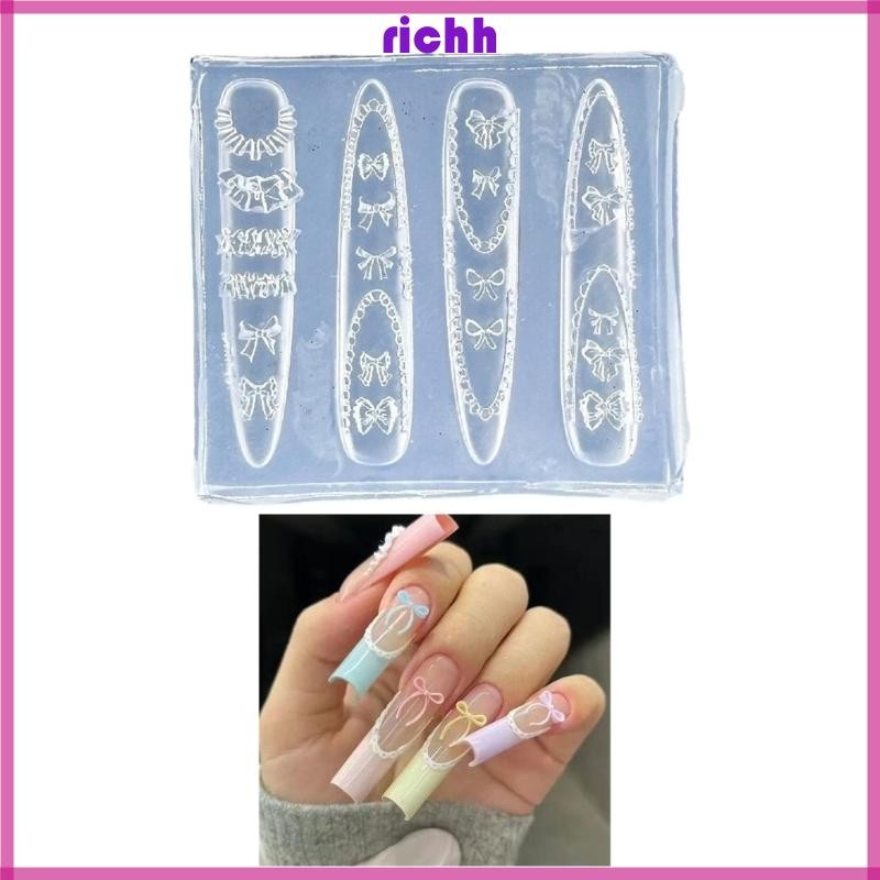 ⚝⚝Richh Silicone Móng Tay Hoa Khuôn Dụng Cụ Cho Đồ Trang Sức Thủ Công DIY Và Trang Trí Móng Tay Nghệ Thuật