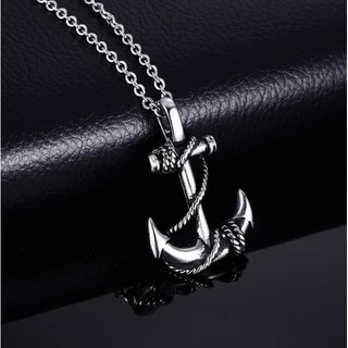Vòng cổ mặt dây chuyền neo hải tặc bằng thép không gỉ dành cho nam giới Trang sức hải lý Gothic để mặc hàng ngày