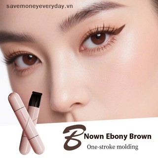 [savemoneyeveryday] Tem kẻ mắt có thể xoay đôi Tem kẻ mắt tích hợp Phác thảo chính xác Signet Bút kẻ mắt lâu trôi Mỹ phẩm bút lỏng [vn]
