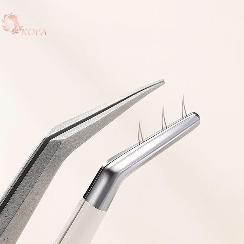 KOPA Nhíp Lông Mi Kẹp Nối Dài Thép Không Gỉ Chống Tĩnh Điện Siêu Cứng Nhíp Độ Chính Xác Cao Với Đầu Sợi Dụng Cụ Trang Điểm VN
