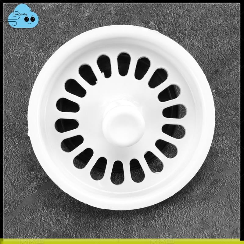 Khóa chặn chất thải thực phẩm Bộ lọc thoát nước bồn rửa 3.1 "Dia Nhựa đen trắng