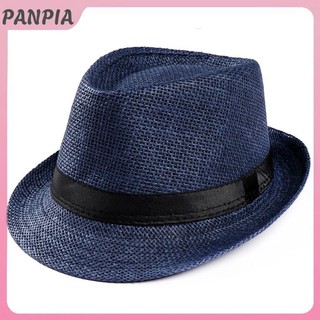 PNPIA-Unisex Mũ Nam Nữ Fedora Trilby Rộng Vành Rơm Đi Biển Mặt Trời Quý Ông Adlut