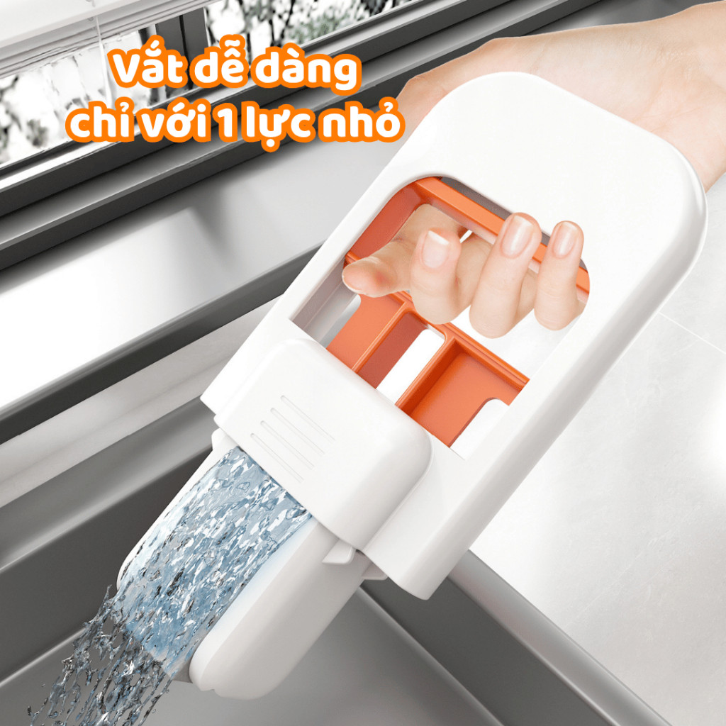 [BẢN CẢI TIẾN] Cây Lau Đa Năng Tự Vắt Thông Minh Chổi Lau Bàn Bếp Mini Lau Phòng Tắm Kính Xe Hơi Bóp Tay
