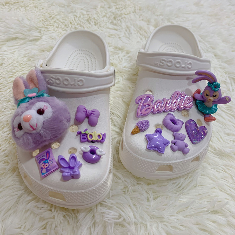 Lỗ Phụ Kiện Giày Star Dew Khóa Giày Hoạt Hình Hoa Giày Dễ Thương Thích Hợp Cho Crocs Khóa Giày DIY Lỗ Khóa Giày Zhibixing Khóa Giày Có Thể Tháo Rời ins Giày Hoa