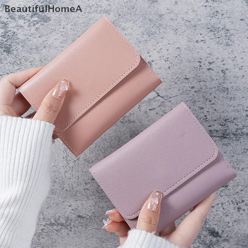 BeautifulHomeA Ba Gấp Kẹp Ngắn Ví Nữ Ví Ngắn Nhiều Thẻ Túi Túi Thời Trang Nữ Ví Thẻ Tín Dụng Nữ Ví Đựng Tiền Xu VN