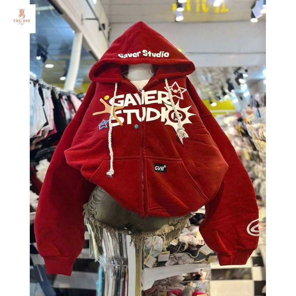 TỔNG HỢP CÁC MẪU ÁO KHOÁC NỈ MÙA ĐÔNG FORM RỘNG TAY LỠ UNISEX  MÀU ĐỎ-THUBIO98