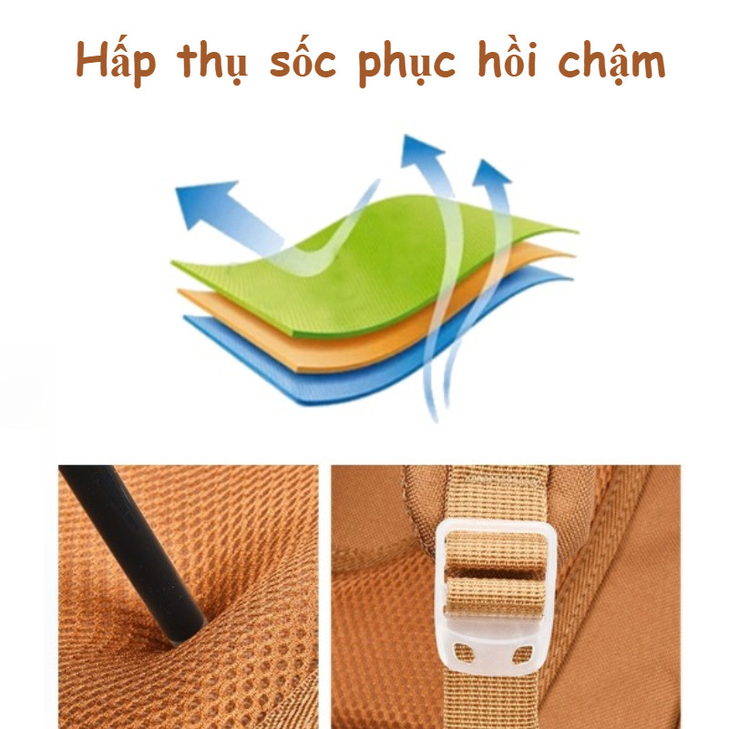 Balo chống gù Capybara, Chống Thấm, đệm lưng thoáng khí, Giảmáplực lên cột sống học sinh
