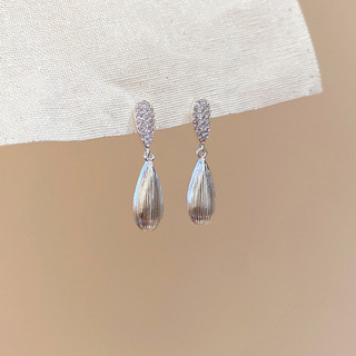 Đôi Hoop Earrings bạc mạ nước kèm chuỗi cổ sang trọng nhẹ thiết kế mát mẻ