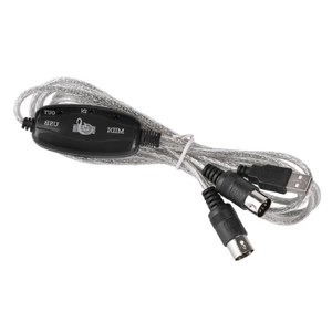 6 56ft USB Sang 5PIn Dây Chuyển Đổi Máy Tính 2 Kênh Cho Bàn Phím Tổng Hợp Kết Nối Thiết Bị Phòng Thu