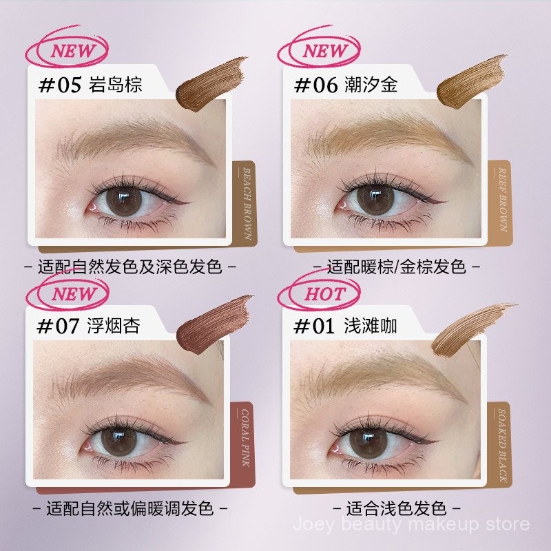 Kem nhuộm lông mày INSBAHA Kem dưỡng lông mày thực vật màu gốc, Xịt mềm tự nhiên lâu trôi và không phai màu lâu trôi không thấm nước và không dễ phai màu Nhuộm lông mày