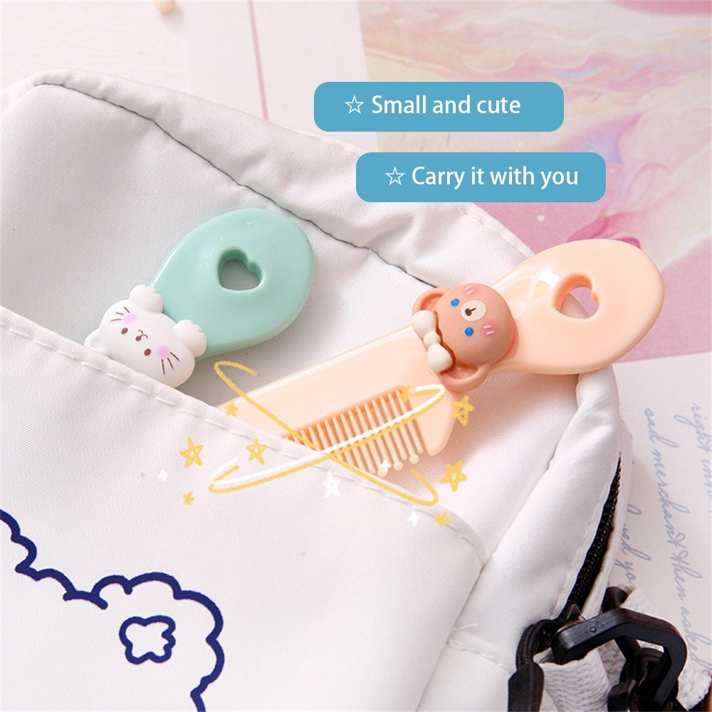Lược Chải Tóc Mini Kiểu Hoạt Hình Dễ Thương Xinh Xắn Nhỏ Gọn Tiện Lợi