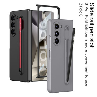 Vỏ bọc khe cắm bút siêu mỏng Samsung Galaxy Z Fold 6 Z Fold 5 Khe cắm bút đường ray trượt Vỏ phim cường lực phía trước