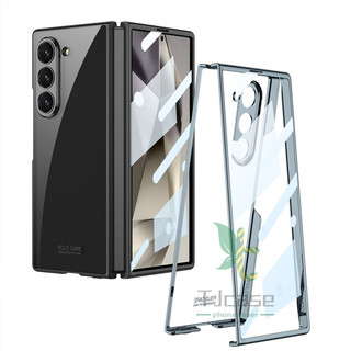 Ốp lưng pha lê mạ điện siêu mỏng mỏng Samsung Galaxy Z Fold 6 Z Fold 5 Z Fold 7Front Phim cường lực Vỏ trong suốt