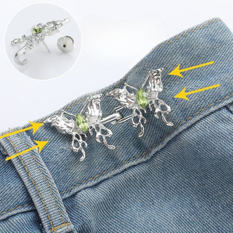 [Yunyuan] Khóa thắt lưng cá nhân hình con bướm dạng lỏng có thể tháo rời Công cụ thắt lưng không cần đinh và không cần đường may