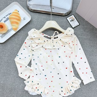 10-32kg Bikini dài tay chấm bi TM phối bèo cho bé gái, bộ bơi cho bé gái, bikiki cho bé, đồ đi biển cho bé gái