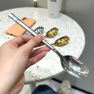 Muỗng Ăn Súp / Uống Nước Bằng Thép Không Gỉ Với Tay Cầm Dài Tiện Dụng 20cm SUNND