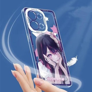 Ốp Lưng Cho Iphone 15 Pro Max 11 12 13 14 Pro Max Cover OSHI NO KO Arima Kana Hoshino Ai Akane Anime Silicone Trong Suốt Camera Bảo Vệ Trong Suốt Vuông Mắt Thiên Thần Vỏ Điện Thoại