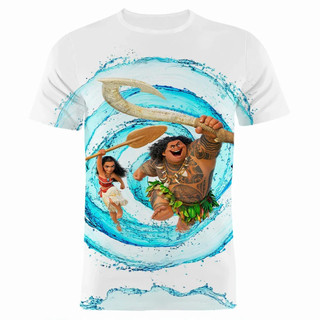 Phim Mùa Hè Nam 3D In Hình Áo Thun Moana Bé Trai Bé Gái Trẻ Em Hoạt Hình Áo Thun Nữ Tay Ngắn Nam Áo Tee Áo