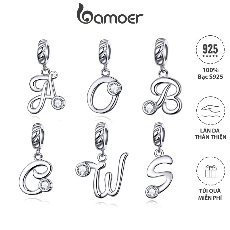 Review Mặt Vòng Cổ BAMOER 26 Chữ Cái Bạc 925 SCC1183 - Cá Tính & Ý Nghĩa