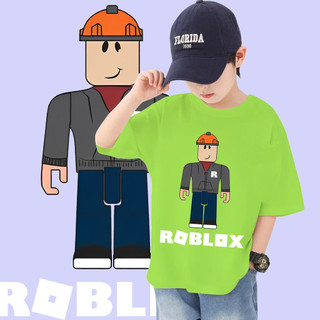 2024 Roblox Áo thun mùa hè in hình hoạt hình vui nhộn Roblox dành cho trẻ em Mềm mại và thoải mái Lý tưởng cho những cuộc phiêu lưu hàng ngày